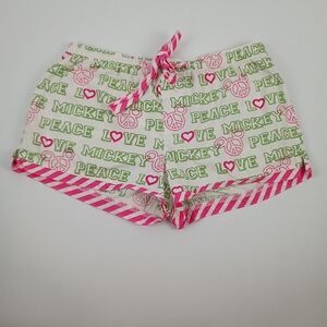 Disney Pink & Green 'Love Peace' Shorts